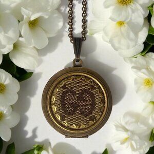 Upcycled Reworked Gucci GG Canvas Locket Necklace Limited Edition Small